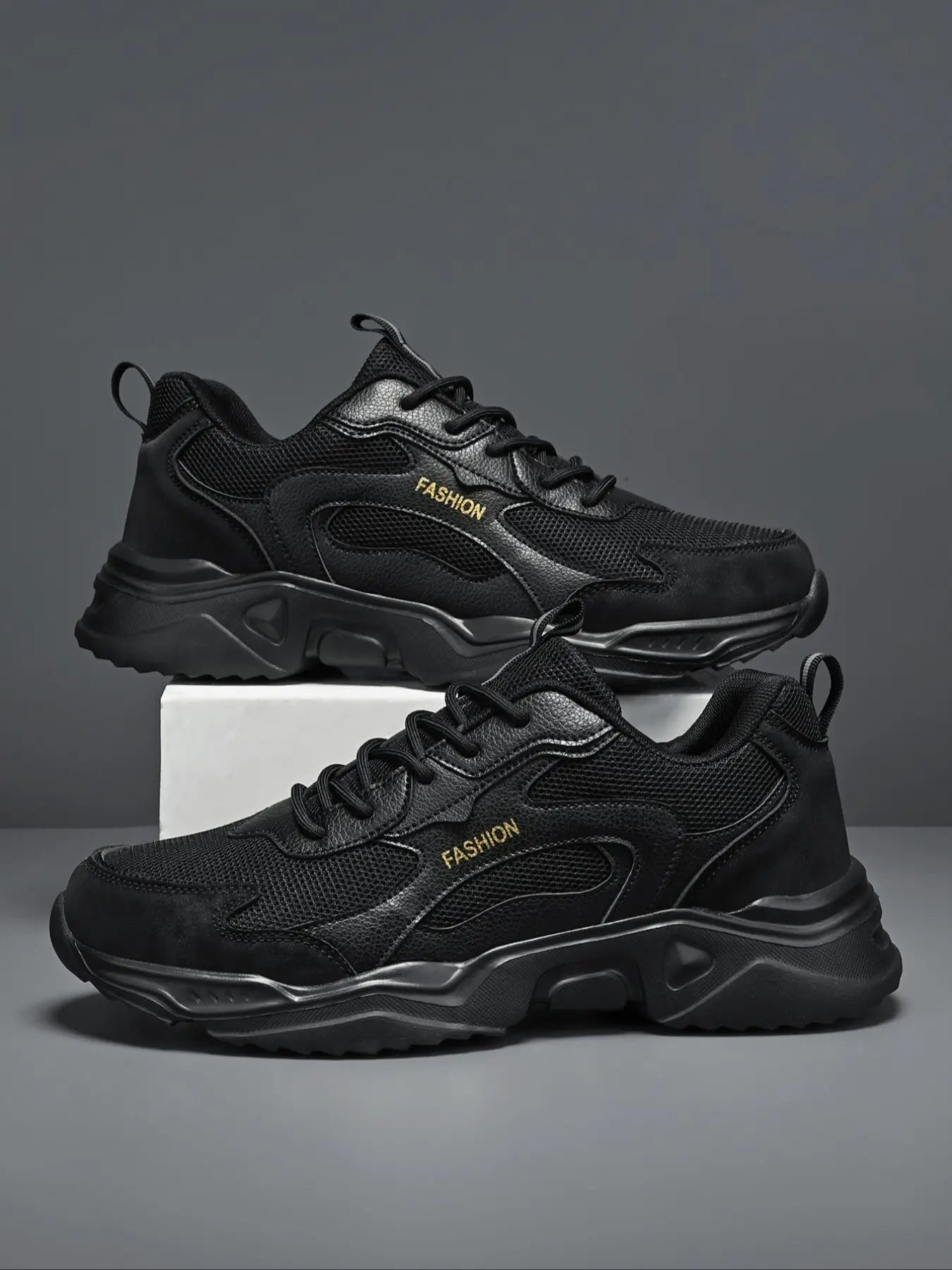 Men'S Colorblock Patchwork Sneakers, Lightweight Breathable Reflective Anti-Slip Sport Shoes, Fashion Casual Running Shoes for All Seasons, Fashionable Running Shoes, Athletic Shoes
