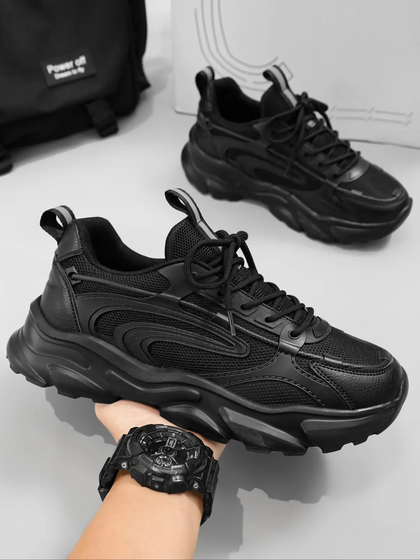 Men'S Colorblock Patchwork Sneakers, Lightweight Breathable Reflective Anti-Slip Sport Shoes, Fashion Casual Running Shoes for All Seasons, Fashionable Running Shoes, Athletic Shoes